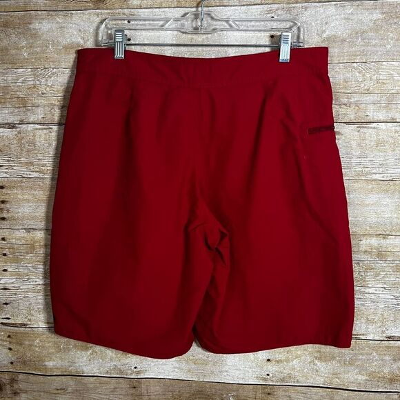 PATAGONIA WAVEFARER RELAXED FIT BOARD BEACH COASTAL SWIM SHORTS SIZE 34 RED - Picture 2 of 6